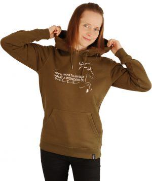 Hoodie "Liebeserklärung" oliv