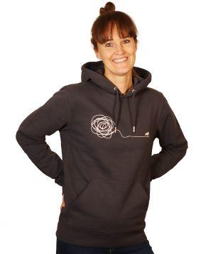 Hoodie "TÖLT YOUR WAY" schiefergrau