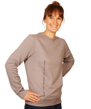 Sweatshirt "LOVE" lavagrau