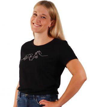 T-Shirt "Otur" schwarz