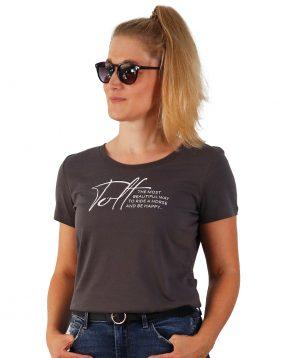 T-Shirt "Happy Tölt" anthrazit