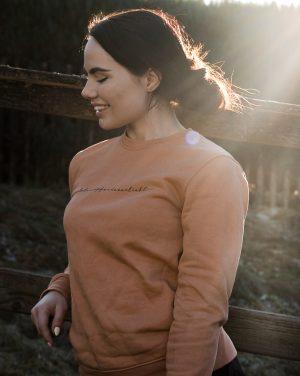 Sweatshirt "Islandpferdeverliebt" Pfirsich